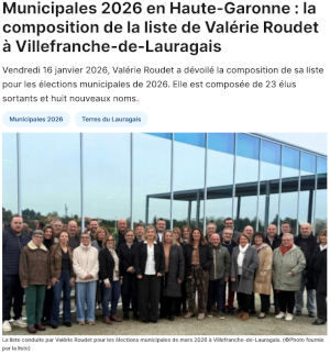 Municipales 2026, ensemble pour Villefranche